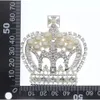 Broches de bijoux personnalisées à la mode, strass en cristal noir et perle en forme de couronne, broche pour la décoration, 30 pièces/lot