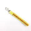 Keychains Classic Baseball Softball Sports Key Chain Fashion Leather Seamed Lace Stitching Wristlet Braves Kay Rings For Bag Pendant