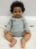 50 cm complete pop Bebe Reborn Maddie Soft Body Flexible Black Skin African American Baby Hand Worted Hair Bonecas Toy 220504