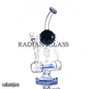 13.7 '' Phoenix Cross Style Recyclers Dab Rigs Bong En Verre Inline Perc Fumer Narguilé Conduites D'eau Bongs