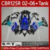 + Бак OEM Обтекивания для Honda CBR 125R CBR 125 Blue Repsol R CC CBR125R 2002 2003 2004 2005 2006 Body 124No.98 CBR-125 CBR125RR 02-06 CBR-125R 125CC 02 02 04 05 06 Кузов