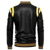 Männer Pelz Faux Herbst Winter Motorrad Männer Jacke Hohe Qualität Marke Casual Biker Leder Männlichen Mantel Fleece Pu Mantel UNS GRÖßE 3XLMen's