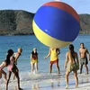 Keepsakes 80cm 100cm 150cm 200cm Pallone da spiaggia gonfiabile gigante Grande PVC addensato a tre colori Pallavolo d'acqua Calcio Festa all'aperto Giocattoli per bambini 972 D3