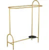 Corridor rack Commercial Furniture clothing store creative circular shoe shelf double row floor type golden clothes hanger women's cloth shopping display racks