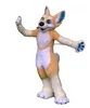 Husky Fox Mid-length Fur One Mascot Costume Walking Halloween Suit Role-playing