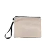 Sublimation Blanks Cosmetic Bag Favor Linen Multi-function Coin Purse Soild Color Mobile Phone Bags Portable Makeup Pouch