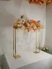 decoration Luxury 1 meters long gold wedding table centrepiece mental flower stand centerpiece decorations for wedding event imake410