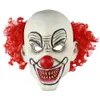 Maschera da clown spaventoso di Halloween Capelli lunghi Fantasma Maschera spaventosa Puntelli Rancore Fantasma Copertura Maschera da zombie Maschere in lattice realistico Decorazioni per feste283b6250474