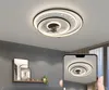 Decoração do quarto LED LED de teto invisível ventilador de jantar de lâmpada leve ventiladores de teto com luzes de controle remoto lâmpadas para viver lfla