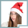 파티 모자 축제 용품 홈 가든 가드 렌치 리스트마 레드와 흰색 모자 산타 클로스 의상 장식 아이를위한 ADT 크리스마스 모자 드롭 델