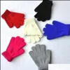 Kinder Winterhandschuhe Solide Candy Farbe Junge Mädchen Acryl Handschuh Kind Warme Gestrickte Finger Stretch Mitten Student Outdoor Geschenk FY7325 Drop Deli