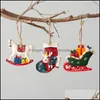 Autres événements Fournitures de fête Festive Home Garden Résine de Noël Petits pendentifs Xmax Arbre Décoration Accessoires American Retro Pendentif Déco