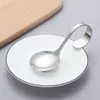 Hotel and Restaurant Use Stainless Steel Canape Serving Spoon Shiny Polish Stainless Steel Sea Food Serving Spoon with Bendy Handle DH3351