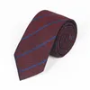 Yay bağları 10 adet/lot çizgili kırmızı erkekler için 7cm sıska kravat erkek düğün aksesuarları kravat mavisi mavi selfer adam ipek toptan b150bow enek22