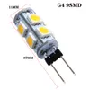 新しい10PCS G4 LED 12V 5050 9SMD 13SMD 9 13 SMD車クリアランスライトの読み取り屋内照明ランプ温かい白いコーンバルブ12V