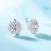 Stud Princess Cut 1CT Diamond Test Passed 925 Silver Pure White Color Moissanite Earrings Jewelry Birthday GiftStud Dale22 Farl22