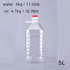 안전한 저렴한 오일 포장 병 5L 투명 애완 동물 식용유 병 두꺼운 플라스틱 액체 컨테이너 와인 저장 배럴 ZL1244 바다화물