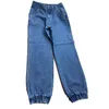 DenimColab Fashion Side Of Leg Split Women's Jeans Loose Harem Pants Ladies Tie Feet Streetwear Casual Denim 220402