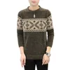 Erkek Sweaters Sonbahar Kış Sweater Örgü Tulma İşleri Örgü Sıcak Erkekler Jumper Slim Fit Sıradan Erkekler Giyim E534MEN