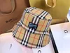 Trendy Brand Grid Bucket Hat Fashion Versatile Basin Hats