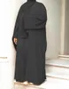 Etniska kläder Eid Ramadan Mubarak Kaftan Abaya Dubai Kimono Turkiet Islam Pakistan Muslim sätter lång klänning för kvinnor Robe Longue Djellaba fe