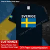 Schweden Sverige T-Shirt Custom Jersey Fans DIY Name Nummer Marke T-Shirt High Street Fashion Hip Hop Lose Casual T-Shirt 220616