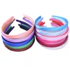 20st Lot 1 5cm Wide Hair Hoop Head Bands for Women Kids Band Accessories Satin Ribbon Band Poadband Makeup Sports W2203162076