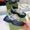 デザイナーRhyton Shoes Beige Men Trainers Vintage Luxury Chaussures Ladies Shoe Fashion Sneaker