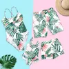 Family Matching Swimwear Men Boy Mother Daughter Bikini Swimsuits Father Son Swim Shorts Mommy Dad and Me Beachwear Clothes 220531