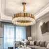 Lampy wiszące nowoczesne okrągłe żyrandol kryształowe lampy LAMPE LAMPY ZŁOTE Oświetlenie do salonu sypialnia jadalnia Wewnętrzne wystrój domu