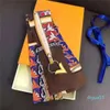 5Style 120*8cm Silks Scarves Fashion Letters Bowknot Bag Scraf Accessories Silk Handle Wraps Wallet Purse