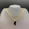 2022 Inverterad triangeldesigner halsband Kvinnor lyxiga smycken silver svarta hängen high end Italy Design smycken för män mode2079104