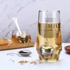 Stainless Steel Tea Spoon Tools Heart-shaped Mesh Tea Filter Coffee Ball Infuser Chain Hook Drinkware