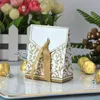 Embrulho de presente 50pcs Gold Silver Candy Paper Box Ribbon Bags Diy Favores de casamento Caso Caso Festa de aniversário Decoração Girls GiftGift