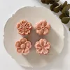 4PcsSet Mooncake Mold Cherry Blossom Flowers Sakura Pattern Stamps Hand Press Stantuffi Strumenti per pasticceria Midautumn Festival 220701