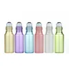 100 teile/los 3 ml 5 ml 10 ml Tragbare Bunte Ätherisches Öl Parfüm Dicke Glas Roller Flaschen Reise Nachfüllbare Rollerball flasche