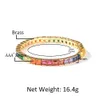 Designer Square Diamond Bracelets Jewelry Tennis Colorful High Quality Fashion Cubic Zirconia Bracelet Mens Women Handsome Hip Hop Jewelry 14-18cm