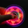 DHL Crystal LED décompression fidget spinner pack trois feuilles coloré lumineux jouet lumineux cadeau de noël