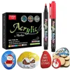 36 Colors Acrylic Paint Pens Acrylic Brush Marker Pens for Rock Painting Stone Ceramic Glass Wood Canvas DIY Card Making. 220721