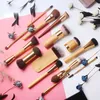 14Pcs Makeup Brushes Powder Foundation Blusher Eyeshadow Brushes Natural Animal Hair Bamboo Handle Make Up Tools