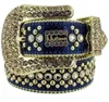 Bältesmode Luxurys Fashion Designer Belt BB Simon Men's Belt Ladies Sparkling Diamond Belt Black Base Black Blue White Multicolor F4W0