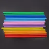 100 pz / lotto cannucce di plastica 10 x 260 mm lunghe cannucce usa e getta a strisce multicolori party 8 cannucce colorate arcobaleno