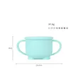 BPA Free Kids Mugs Tumblers Silicone Food Storage Box Solid Color Baby Snack Cups Portable Children Snacks Container with Lid Kids Cup FY5281 0609
