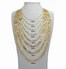 14k Italian Figaro Link Chain Necklace 4mm to 6 8 10mm Gold GF 24"