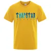 Trapstar Londres Undersea Azul Impresso Camiseta Homens Verão Respirável Casual Manga Curta Rua Oversized Algodão Marca Camisetas 220607