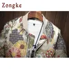 Zongke Bordado Bomber Jaqueta de Inverno Homens Japonês Streetwear Homens Casaco de Inverno Casacos para Homens Marca Casaco M-5XL 220406