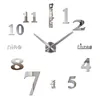 Fashion arrival Quartz clocks fashion Europe real big wall clock rushed mirror sticker diy living room Scenic Y200407