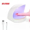 US LAGER Nagellampe UV für Gelnägel Neuartige Beleuchtung 60S Smart Timing Nageltrockner 16W Mini-Gel-LED-Lampen mit USB Polygel-Nagelset UVs Tragbare Kunstwerkzeuge