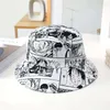Berets Anime One Piece Bucket Hat Canvas Hip Hop Cap Fisherman Teenger Casual Outdoor Boonie Summer Men Women Sun