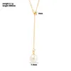 Pendant Necklaces Fashion Pearl Long Necklace For Women Wedding Jewelry Luxury Rose Gold Color Female & PendantsPendant